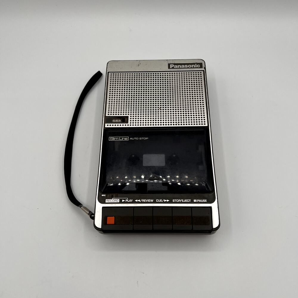 PANASONIC Vtg Slim Line Auto Stop Portable Cassette Tape Recorder FOR PARTS ONLY